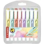 Estuche 8 marcadores STABILO swing cool colores pastel