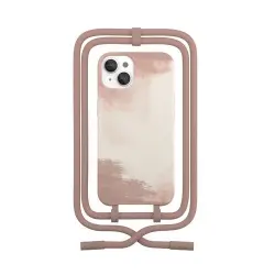 Funda con cuerda Wood Change Case Degradado Rojizo para iPhone 13