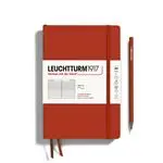 Libreta A5 Leuchtturm 1917 Medium tapa blanda Rayada Fox Red