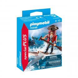 Playmobil - Pirata Con Balsas Y Tiburón Martillo Special Plus