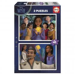 Educa Borrás - Puzzle 2x48 piezas Wish Disney Educa Borrás.