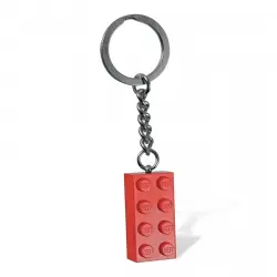 Llavero de ladrillo LEGO rojo