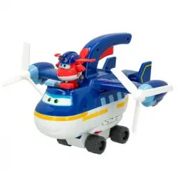 Patrullera Policía 2 En 1 Super Wings Con Figura Jett Transformable