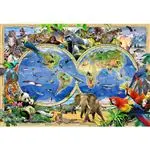 Puzzle de madera Wood City Animal Kingdom map grande 300 piezas