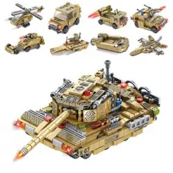Vehículo De Infantería Tanque Con Ruedas 8 En 1 Dam, Con 725 Piezas. Construye 8 Modelos Individuales Con 2 Formas Cada Uno. Color: Multicolor