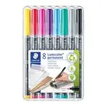 Estuche 8 Rotuladores permanentes F STAEDTLER Lumocolor 318