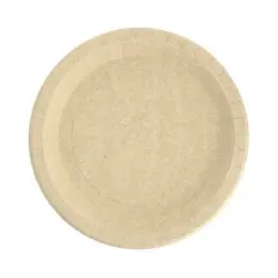 Plato De Cartón Kraft Antigrasa (22ø) 450 Unidades