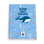 Cuaderno Dohe A4 cuadricula 5 mm WWF Save our Oceans