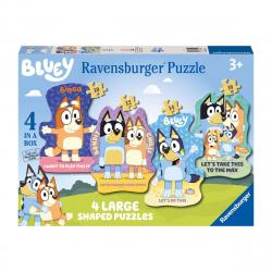 Ravensburger - Puzzle Shaped 4 In A Box Bluey