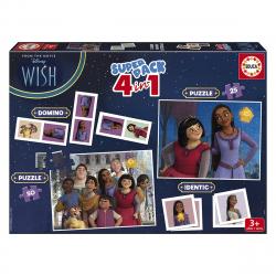 Educa Borrás - Superpack 4 en 1 Wish Disney Educa Borrás.