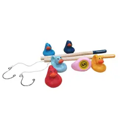 Juego de pesca para niños con 6 patitos