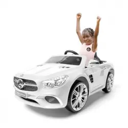 Mercedes Sl400 Con Mando Para Adultos Blanco - Coche Eléctrico Infantil Para Niños Batería 12v Con Mando Control Remoto