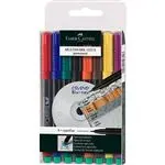 Set 8 marcadores permanentes Faber-Castell Multimark 1523S punta superfina