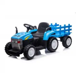Tractor New Holland T7 12v Azul - Tractor Eléctrico Infantil Para Niños De Batería Con Mando Control Remoto