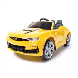 Chevrolet Camaro Ss 12v Amarillo - Coche Eléctrico Infantil Para Niños Batería 12v Con Mando Control Remoto
