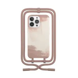 Funda con cuerda Wood Change Case Degradado Rojizo para iPhone 13 Pro