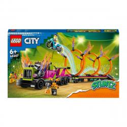 LEGO -  De Construcción Desafío Acrobático: Camión Y Anillos De Fuego Con Moto City Stuntz