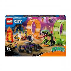 LEGO - Set De Construcción Pista Acrobática Con Doble Rizo Y Moto De  City Stuntz