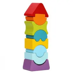 Torre De Madera De Colores Flexible Cubika