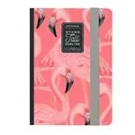 Cuaderno pequeño Legami rayas tapa dura Flamencos rosa