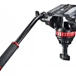 Manfrotto - Rótula video MVH502A con zapata rápida 504PLONG Semi esfera 75mm