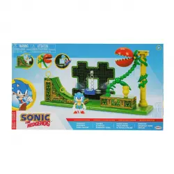 SEGA - Playset Zona "Circuito De Carreras" Con Figura Sonic Coleccionable 6 Cm Sonic The Hedgehog