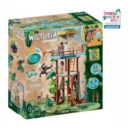 Playmobil - Torre De Investigación Con Brújula, Refugio Para Monos Aulladores Animales Wiltopia