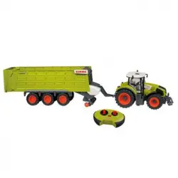 Tractor Con Remolque Teledirigido Axion870 Y Cargos9600 1:16 Claas