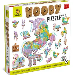 Woody Puzzle 48 piezas - Unicornio Encantado