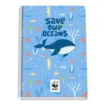 Cuaderno Dohe Folio cuadricula 4 mm WWF Save our Oceans