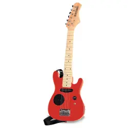 Guitarra eléctrica con cuerpo y mango de acero