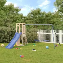 Parque Infantil De Exterior Madera Maciza De Pino