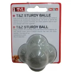 T&Z pelota robusta de goma gris para perros