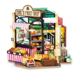 Tienda Carls Friot. Dam Casa De Muñecas Maqueta De Madera Para Pintar Y Montar. 23,8x21x23 Cm. Color: Multicolor