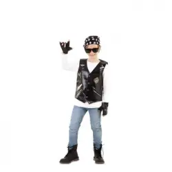 Disfraz De Motociclista Rockero Para Niño