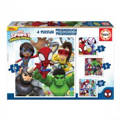 Educa Borrás - Progresivos Spidey & His Amazing Friends 12-16-20-25