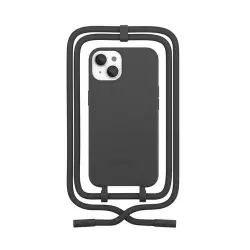 Funda con cuerda Wood Change Case Negro para iPhone 13 Mini