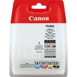 Pack de Cartucho de tintas 4 colores (CMYK) Canon CLI-581 2103C005