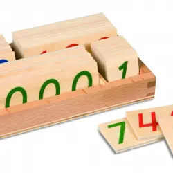 Tarjetas Nienhuis Números largos Montessori 1-9000 Madera