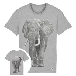 Camiseta Elefante Espalda color Gris