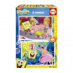 Educa Borrás - Puzzle 2x48 Bob Esponja EDUCA