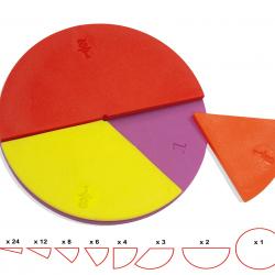 Juego de matemáticas Siete de fracciones