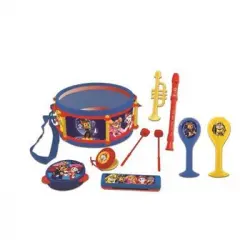 Pat Patrouille - Conjunto De 7 Instrumentos Musicales: Batería, Maracas, Castagnette, Armó