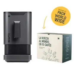 Cafetera Superautomática Incapto Modelo Negro + Pack Degustación Worldwide Café en Grano de Especialidad