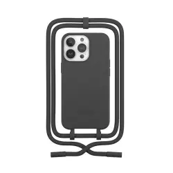 Funda con cuerda Wood Change Case Negro para iPhone 13 Pro Max