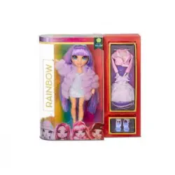 Muñeca Rainbow High Studio Violet Willow, Le Encanta El Lujo Y El Glamour, Con Accesorios Moda, 30cm