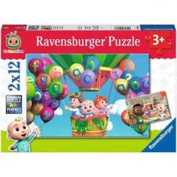 Ravensburger - Puzzle infantil 2 en 1, aprende y juega, colección 2x12 piezas ㅤ