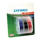 Set 3 unidades Dymo S0847730 etiquetas con relieve multicolor 3mx9mm