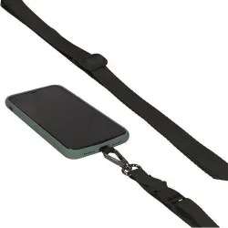 Colgante para smartphone Ksix Lanyard Negro 160 cm