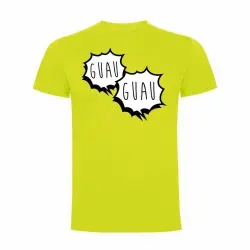Camiseta para hombre "Guau, guau" color Amarilla